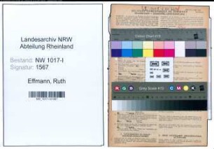 Entnazifizierung Ruth Effmann , geb. 15.11.1919 (Kontoristin)