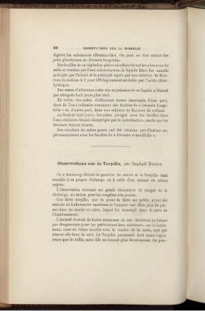 Observations sur la Torpille