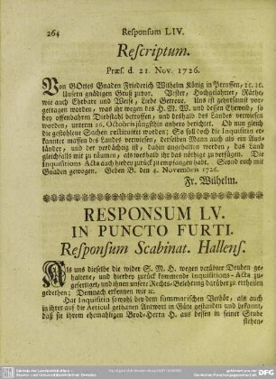 Responsum LV. In Puncto Furti