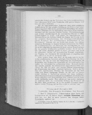 Sitzung am 27. November 1906.