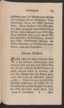 Zehenter Abschnitt