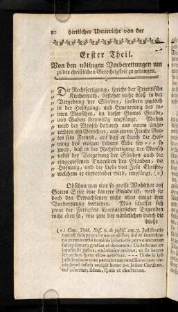 10-52, Erster Theil: Von den nöthigen Vorbereitungen...