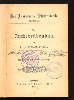 Der Zuckerrübenbau