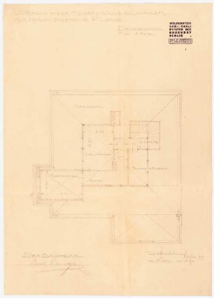 Landhaus Lange, Berlin-Lankwitz: Grundriss Dachgeschoss 1:50