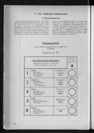 9. Die amtlichen Stimmzettel