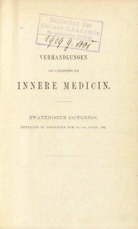 20: Wiesbaden, 15. - 18. April 1902