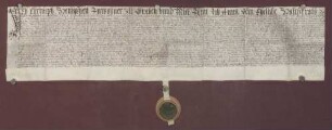 Gültverschreibung des Christoph Henig und seiner Frau Anna, beide zu Graben, über 20 Gulden Hauptgut, für das sie jährlich einen Gulden an die geistliche Verwaltung zu Graben zahlen.