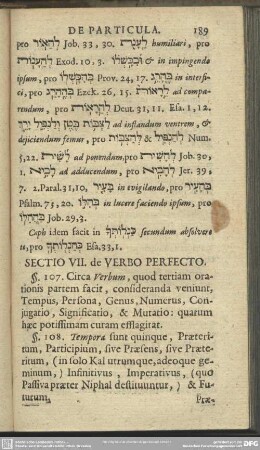 Sectio VII. de Verbo Perfecto