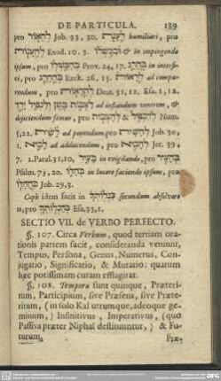 Sectio VII. de Verbo Perfecto