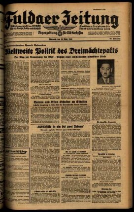 Ausgabe vom Mittwoch, den 12. März 1941.