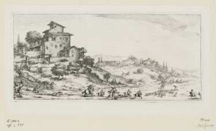 Hirschjagd, Blatt 4 der Folge "Diverse vedute designate in Fiorenza"
