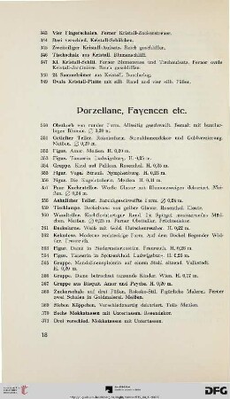 Porzellane, Fayencen etc. (Nr. 350-547/555)