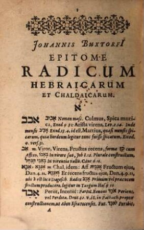 Lexicon Hebraicum et Chaldaicum