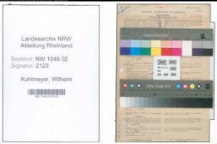 Entnazifizierung Wilhelm Kuhlmeyer , geb. 05.12.1898 (Architekt)