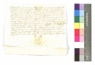 Jörg Turner von Durnau gegen Gottfried und Kraft von Hohenlohe: Schuldsumme; aufgedr. Siegel: