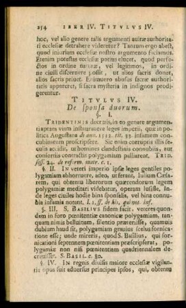 Titulus IV. De sponsa duorum.