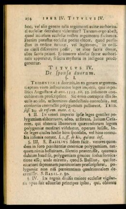 Titulus IV. De sponsa duorum.