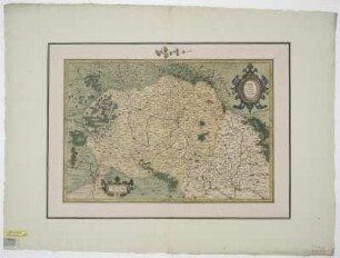Karte vom Fränkischen Reichskreis, 1:700 000, Kupferstich, 1585