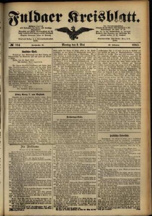 Ausgabe vom Montag, den 09. Mai 1910.