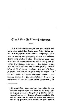 Etwas über die Lehrer-Conferenzen