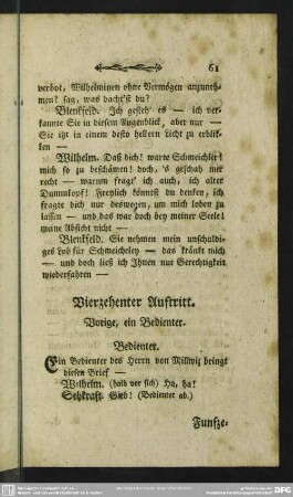 Vierzehenter Auftritt