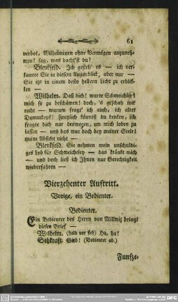 Vierzehenter Auftritt