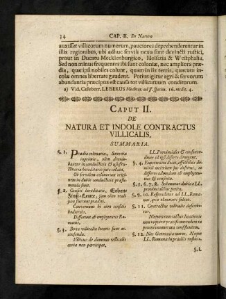 34-60, Caput II. De Natura et Indole Contractus Villicalis