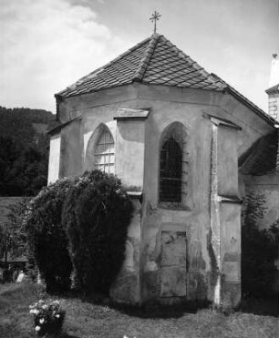 Weißenstein (Kärnten). Pfarrkirche heiliger Ulrich (1301/1400, 1660/1780 und 1902). Chor