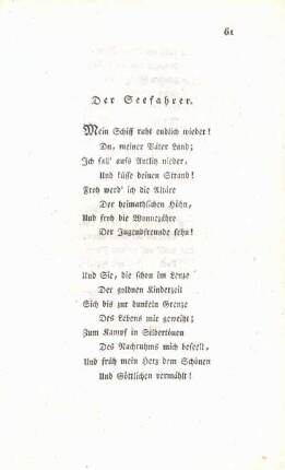 Der Seefahrer.