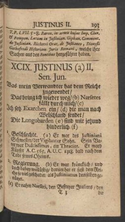 XCIX. Iustinus (a) II. Sen. Iun.
