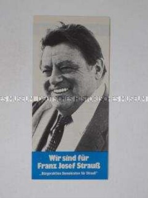 Propagandablatt der "Bürgeraktion Demokraten für Strauß" zur Bundestagswahl 1980