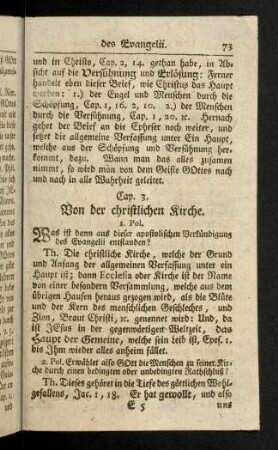 73-76, Cap. 3: Von der christlichen Kirche