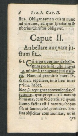 Caput II. An bellare unquam iustum sit.