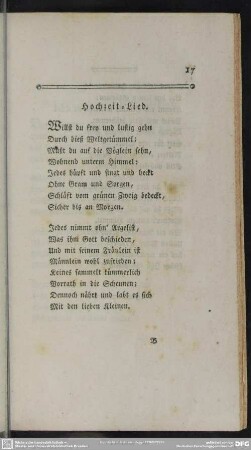 Hochzeit-Lied
