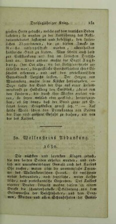 30. Wallensteins Abdankung. 1630