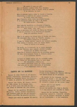 Canto de la sangre