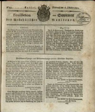 No. 83, Mittwoch den 16. Oktober 1811