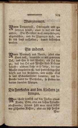 Die Fettflecken aus den Kleidern zu bringen