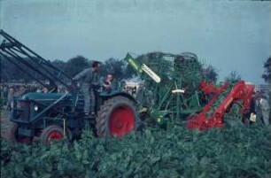 Fotografie: Erntetechnik, Zuckerrübenvollernter, Maschinenvorführung
