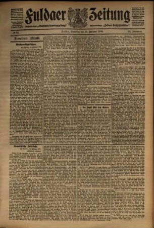 Zweite Ausgabe vom Samstag, den 15. Februar 1908.