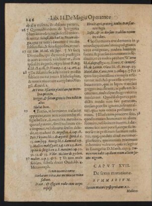 Caput XVII. De sexus mutatione