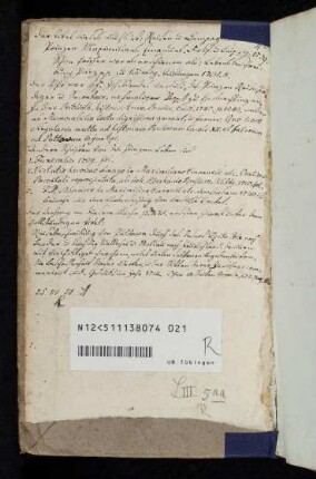 Handschriftlicher Eintrag