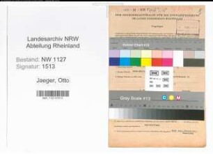 Entnazifizierung Otto Jaeger , geb. 03.03.1890 (Fabrikant)