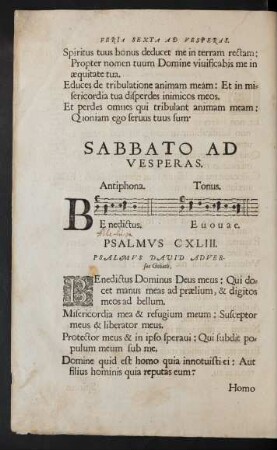 Sabbato Ad Vesperas.