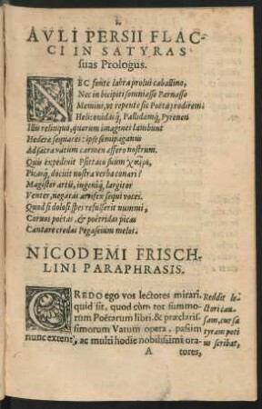 Nicodemi Frischlini Paraphrasis.