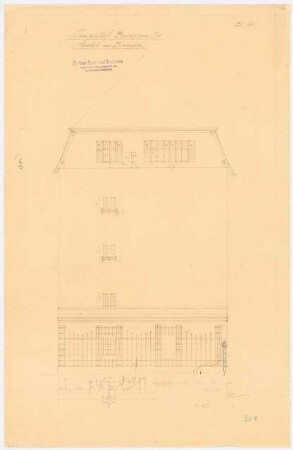 Wohnhäuser Berlin-Tempelhof: Borussiastraße: Giebelansicht, 1:100