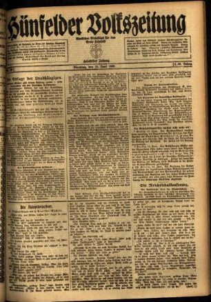Ausgabe vom Dienstag, den 15. Juni 1920.