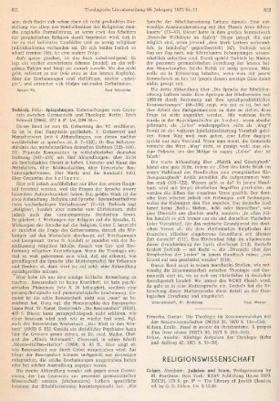 811-812 [Rezension] Tschirch, Fritz, Spiegelungen