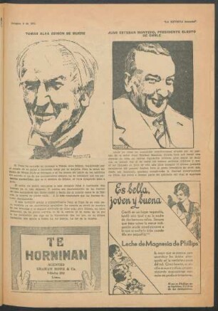Tomas Alva Edison se muere