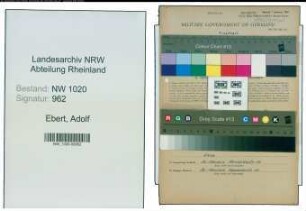 Entnazifizierung Adolf Ebert , geb. 02.04.1903 (Baecker)